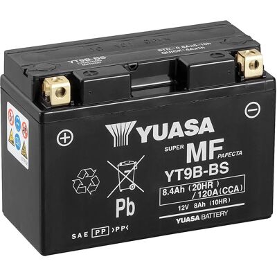 Batterie de démarrage Yuasa YTB9 12V 9Ah pour motos Mash - Publicité Batterie de démarrage Yuasa YTB9 12V 9Ah pour motos Mash - Publicité