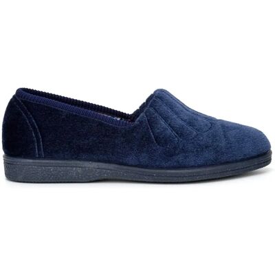 ZARA Ladies Navy Full Slippers - Wide Fit - Rubber Sole ZARA Ladies Navy Full Slippers - Wide Fit - Rubber Sole