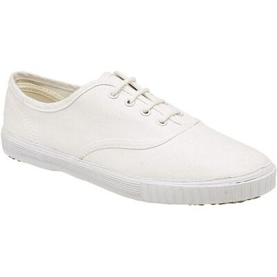 DEK - Portland - White - Canvas Junior Lace - Plimsolls DEK - Portland - White - Canvas Junior Lace - Plimsolls