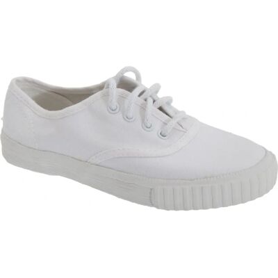 DEK White Canvas Portland Plimsoll - Plimsolls DEK White Canvas Portland Plimsoll - Plimsolls