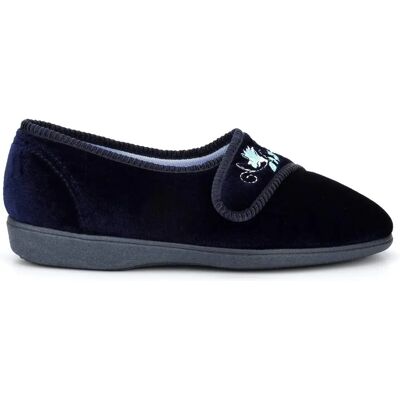Sleepers JOLENE Espadrilles en velours brodé fleurs - Chaussons - Publicité Sleepers JOLENE Espadrilles en velours brodé fleurs - Chaussons - Publicité