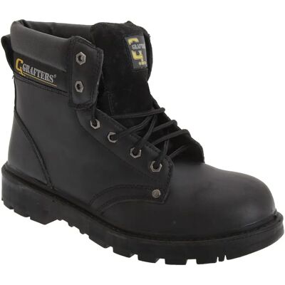 Grafters Black Leather Safety Boots UK 8 - Safety Boots Grafters Black Leather Safety Boots UK 8 - Safety Boots
