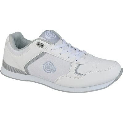 DEK Womens Kitty Lace Up Trainer-Style Bowling Shoes - White/Grey DEK Womens Kitty Lace Up Trainer-Style Bowling Shoes - White/Grey