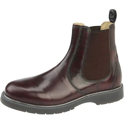 Grafters M186BD Burgundy Leather Chelsea Boots - Unisex Grafters M186BD Burgundy Leather Chelsea Boots - Unisex
