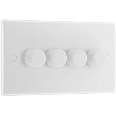 British General Bg 884 Slimline Dimmer Switch White 4 Gang 2 Way 400 Watt - Dimmer Switch British General Bg 884 Slimline Dimmer Switch White 4 Gang 2 Way 400 Watt - Dimmer Switch