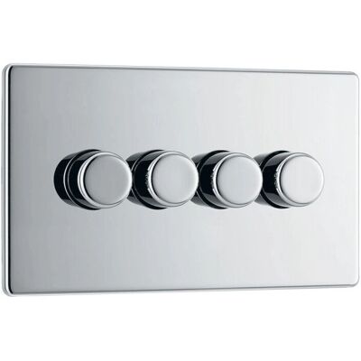 Bg Nexus Screwless Trailing Edge Dimmer Switch 2 Way Polished Chrome - Fpc84 Bg Nexus Screwless Trailing Edge Dimmer Switch 2 Way Polished Chrome - Fpc84