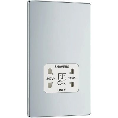 Nexus Fpc20w Polished Chrome Dual Voltage Shaver Socket - Shaver Socket Nexus Fpc20w Polished Chrome Dual Voltage Shaver Socket - Shaver Socket