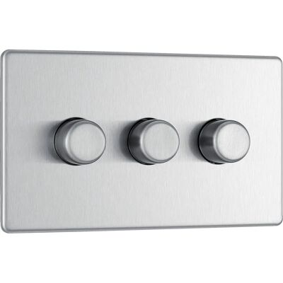 Nexus Fbs83 Brushed Steel Trailing Edge Dimmer Switch - Switches Nexus Fbs83 Brushed Steel Trailing Edge Dimmer Switch - Switches