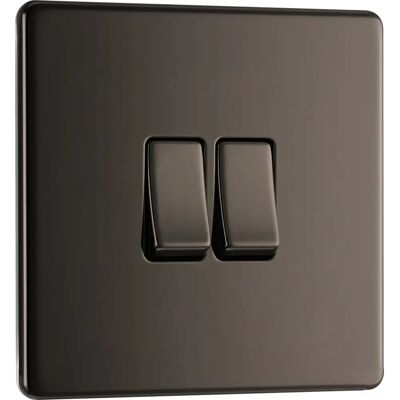 British General Nexus 10 AX Plaque d'Interrupteur 2 Voies 2 Gangs - Switch Plate - Publicité British General Nexus 10 AX Plaque d'Interrupteur 2 Voies 2 Gangs - Switch Plate - Publicité