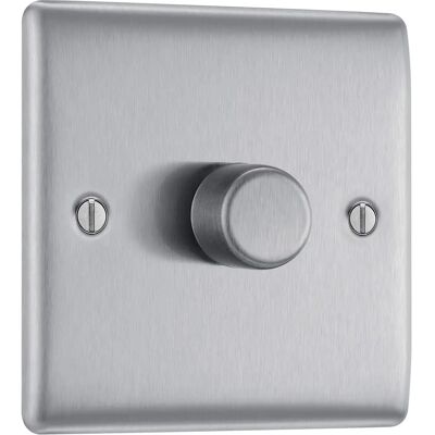 Masterplug NBS81P 2-Way Metal Brushed Steel On/ Off Dimmer Switch - Dimmer Switch Masterplug NBS81P 2-Way Metal Brushed Steel On/ Off Dimmer Switch - Dimmer Switch