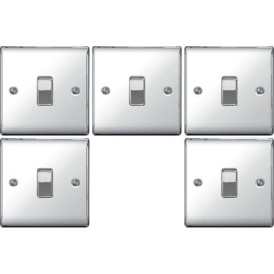 Nexus 7 X Polished / Mirror Chrome Light Switch - 10amp Nexus 7 X Polished / Mirror Chrome Light Switch - 10amp