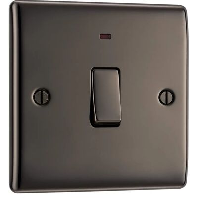 Bg Nexus Nbn31 Double Pole Switch - Black Nickel Bg Nexus Nbn31 Double Pole Switch - Black Nickel