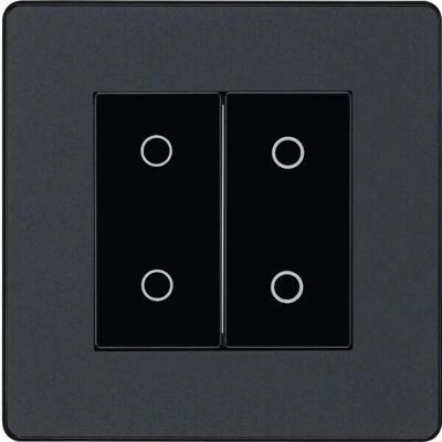 BG Evolve Pcdmgtdm2b Matt Grey 2 Gang 200W Dimmer BG Evolve Pcdmgtdm2b Matt Grey 2 Gang 200W Dimmer