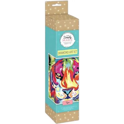 Kit de broderie diamant Tigre Simply Make - Peinture en relief pour débutants Kit de broderie diamant Tigre Simply Make - Peinture en relief pour débutants