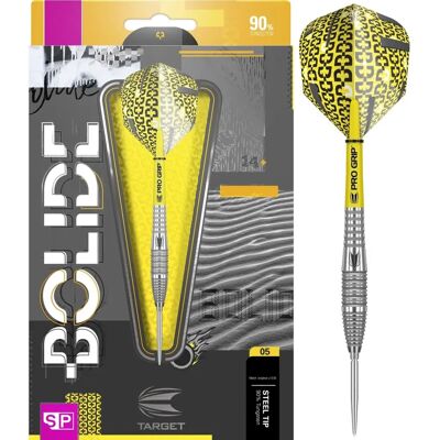 Dards Target Bolide 05 Suisse Tungstène - 24g, 44mm, Anneau, Pro Grip - Publicité Dards Target Bolide 05 Suisse Tungstène - 24g, 44mm, Anneau, Pro Grip - Publicité
