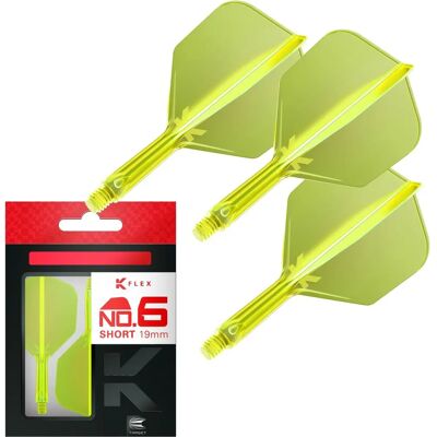 Target - K-Flex Neon No.6 Short - Jaune néon - 3pcs - Fléchettes - Publicité Target - K-Flex Neon No.6 Short - Jaune néon - 3pcs - Fléchettes - Publicité