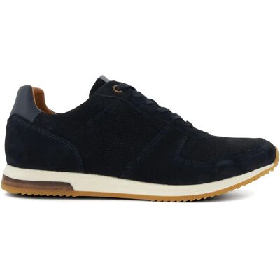 Dune London Trilogy Navy Turnschuhe - Vintage-inspiriert, Taktile Details Dune London Trilogy Navy Turnschuhe - Vintage-inspiriert, Taktile Details