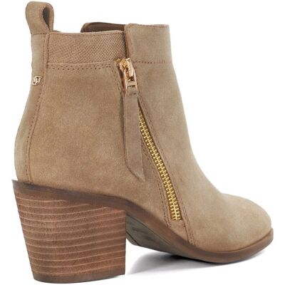 Dune London Paicing Braun - Stiefeletten mit Blockabsatz und Seitenreißverschluss Dune London Paicing Braun - Stiefeletten mit Blockabsatz und Seitenreißverschluss