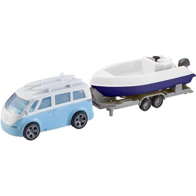 Teamsterz Wohnmobil mit Anhänger und Boot - 4 Arten Teamsterz Wohnmobil mit Anhänger und Boot - 4 Arten