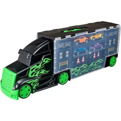 Teamsterz Transporter samochodowy - Etui z 8 odlewanych samochodów Teamsterz Transporter samochodowy - Etui z 8 odlewanych samochodów