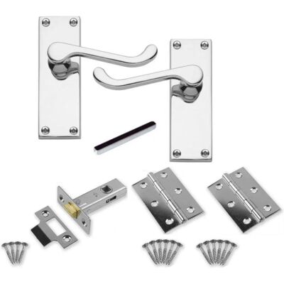 Golden Grace Victorian Scroll Door Handles - Set of 5 or 7 - Polished Chrome Golden Grace Victorian Scroll Door Handles - Set of 5 or 7 - Polished Chrome