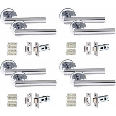 Golden Grace - Door Handles - Polished Chrome - Door Hardware Golden Grace - Door Handles - Polished Chrome - Door Hardware