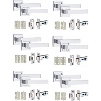 Delta - Golden Grace 6 Set - Square Rose - Door Handles Set Delta - Golden Grace 6 Set - Square Rose - Door Handles Set