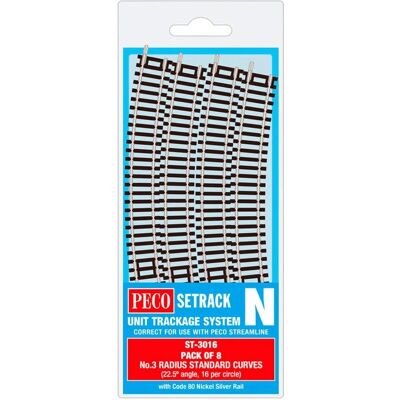 PECO N Gauge Track Set - 8pcs Semi-Circle 298.5mm - Model Rail PECO N Gauge Track Set - 8pcs Semi-Circle 298.5mm - Model Rail