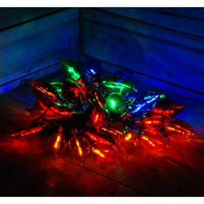 Premier REFURBISHED 7.8m 80 Multi-Coloured LED Indoor And Outdoor 40 Large Flame Lights - LED Flame Lights Premier REFURBISHED 7.8m 80 Multi-Coloured LED Indoor And Outdoor 40 Large Flame Lights - LED Flame Lights