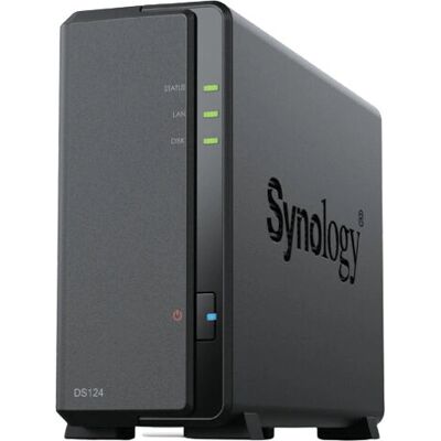 Synology DS124 NAS - 4TB HDD, Realtek RTD1619B, 1GB DDR4, Schwarz Synology DS124 NAS - 4TB HDD, Realtek RTD1619B, 1GB DDR4, Schwarz
