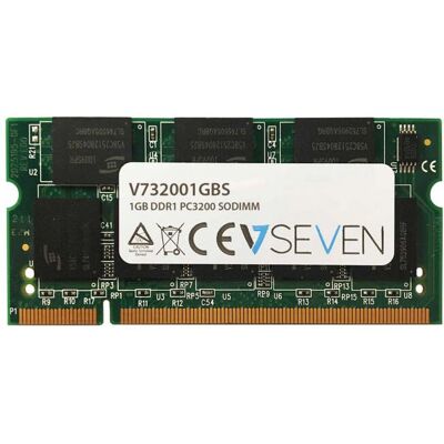 V7 1GB DDR1 400MHz Notebook Memory - Non-ECC, CL3 V7 1GB DDR1 400MHz Notebook Memory - Non-ECC, CL3
