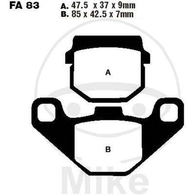 Pastiglie freno sinterizzate EBC FA083HH - Pastiglie freno Pastiglie freno sinterizzate EBC FA083HH - Pastiglie freno