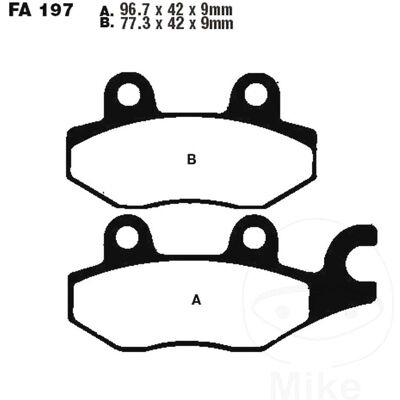 EBC Kawasaki Ninja EX 300 B FA197HH Sintered Achterremblokken EBC Kawasaki Ninja EX 300 B FA197HH Sintered Achterremblokken