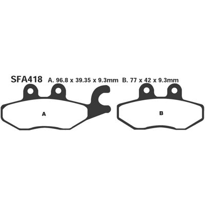 EBC Brakes SFA418HH Frittet Double-H Bremsbelagte - Bremsetype EBC Brakes SFA418HH Frittet Double-H Bremsbelagte - Bremsetype