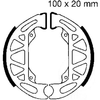 EBC Brakes - 806 - Venstre bak - 100 - brake shoes EBC Brakes - 806 - Venstre bak - 100 - brake shoes
