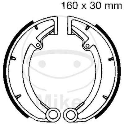 EBC Brakes 978 - Saboti de frână stânga spate - Set de 160 bucăți EBC Brakes 978 - Saboti de frână stânga spate - Set de 160 bucăți