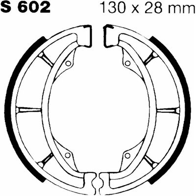 EBC Brakes S602 - Brake Shoes for Model 130 28 EBC Brakes S602 - Brake Shoes for Model 130 28