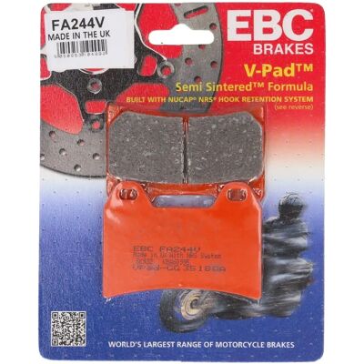 EBC Vorderbremsbeläge FA244V - Bremsbeläge für Moto Guzzi V11 1100 ie Le Mans Rosso Corsa 2003-2005 EBC Vorderbremsbeläge FA244V - Bremsbeläge für Moto Guzzi V11 1100 ie Le Mans Rosso Corsa 2003-2005