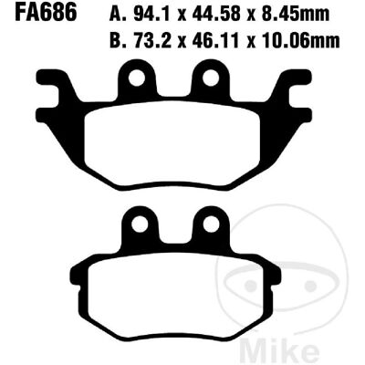 EBC FA686R Motorsykkel Bakbremsekit EBC FA686R Motorsykkel Bakbremsekit
