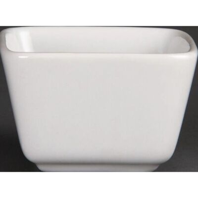 Olympia Mini-Plats Carrés Blancs - Porcelaine Haute 75mm - Publicité Olympia Mini-Plats Carrés Blancs - Porcelaine Haute 75mm - Publicité