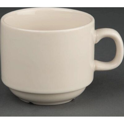 Tasses à Thé Empilables Olympia Ivoire - Lot de 12 - 206ml - Publicité Tasses à Thé Empilables Olympia Ivoire - Lot de 12 - 206ml - Publicité
