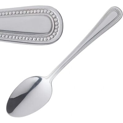 Cuillère à Dessert Bead en Acier Inoxydable - Lot de 12 Cuillère à Dessert Bead en Acier Inoxydable - Lot de 12