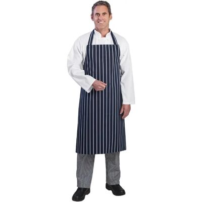 Whites Chefs Clothing Blue/White Chef Apron - 97x71cm Whites Chefs Clothing Blue/White Chef Apron - 97x71cm