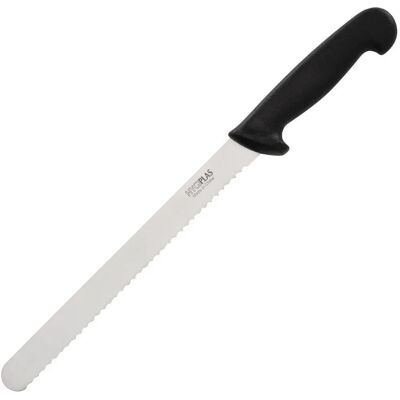 Coltello da cucina dentato nero - 255mm - Posate Coltello da cucina dentato nero - 255mm - Posate
