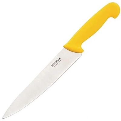 Couteau de Chef Jaune Hygiplas - Outil de Cuisine 215mm - Publicité Couteau de Chef Jaune Hygiplas - Outil de Cuisine 215mm - Publicité