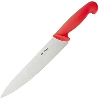 Hygiplas Chef's Knife - 215mm Stainless Steel, Red, Dishwasher Safe - Kitchen Tool Hygiplas Chef's Knife - 215mm Stainless Steel, Red, Dishwasher Safe - Kitchen Tool