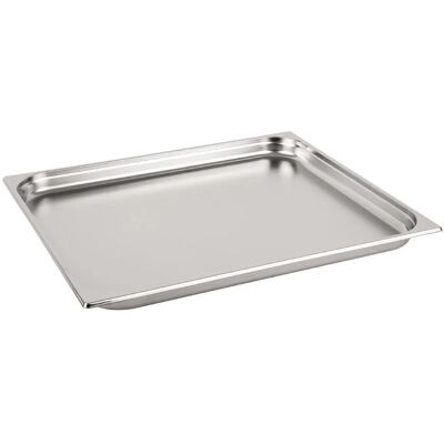 Vogue GN 2/1 40mm Rostfritt stål Food Pan - 12L Vogue GN 2/1 40mm Rostfritt stål Food Pan - 12L