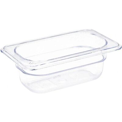 Vogue Contenedor GN1/9 65mm de Policarbonato Transparente Vogue Contenedor GN1/9 65mm de Policarbonato Transparente
