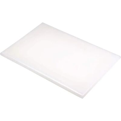 Planche à découper blanche en polyéthylène haute densité - 450x300 mm - Publicité Planche à découper blanche en polyéthylène haute densité - 450x300 mm - Publicité