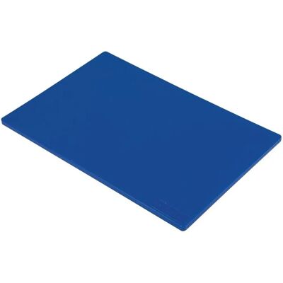 Planche à découper bleue basse densité Hygiplas - 450x300mm - Publicité Planche à découper bleue basse densité Hygiplas - 450x300mm - Publicité